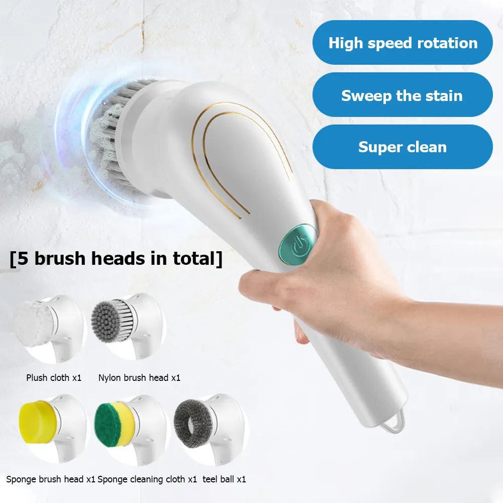 Multi-functional USB Rechargeable Scrubtastic Brush