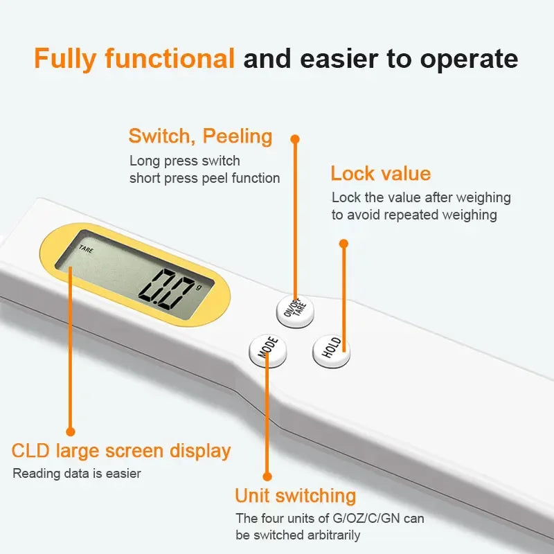 500g/0.1g Measuring Spoons With Digital Display